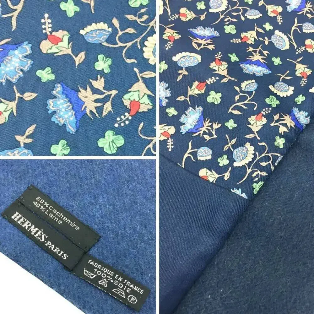 HERMES Blue Silk Scarf - Picture 3 of 3